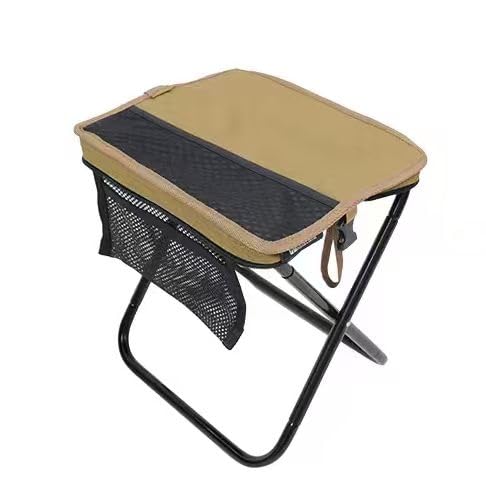 Portable Folding Chair and Camp Stool - Portable Stool with Carry Bag, 13 Inch Foldable Backpack Chair, Mini Easy Carry Outdoor Chair, Supports 260lbs for Camping, Hiking, Fishing (Black)