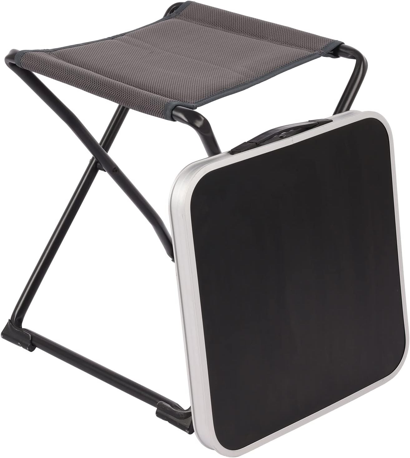 SUNNYFEEL 3 in 1 Folding Camping Table, Stool, and Footrest, Lightweight Portable up to 300 LBS, Easy to Carry for Beach, Fishing, Trip, Picnic, Lawn, Concert Outdoor