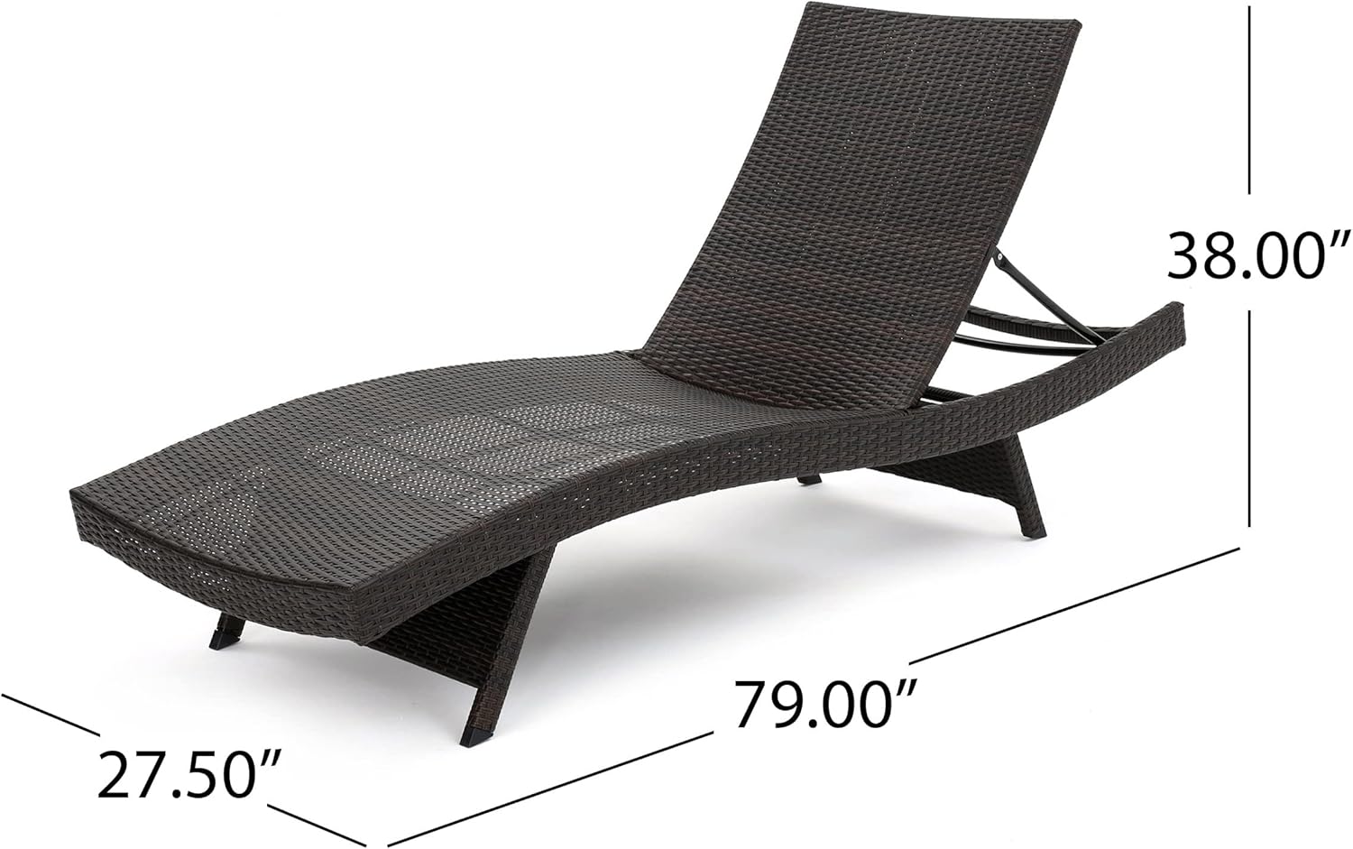 Christopher Knight Home Salem Outdoor Wicker Adjustable Chaise Lounge Chair, 2-Pcs Set, Multibrown