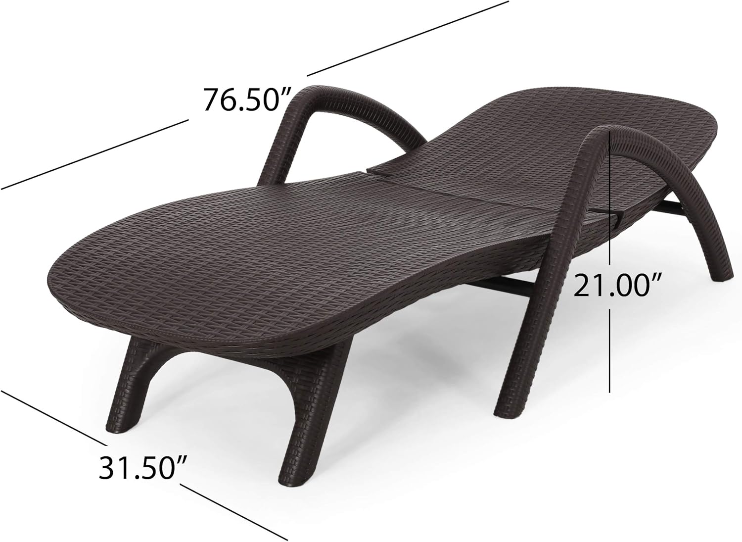 Christopher Knight Home Blanche Outdoor Faux Wicker Chaise Lounge, Dark Brown