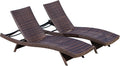Christopher Knight Home Salem Outdoor Wicker Adjustable Chaise Lounge Chair, 2-Pcs Set, Multibrown